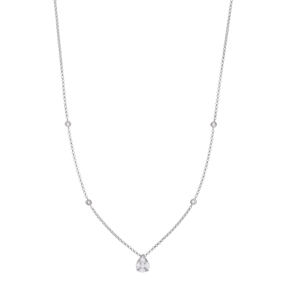 Colar em ouro branco com diamantes