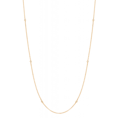 Colar ouro amarelo com diamantes ao redor